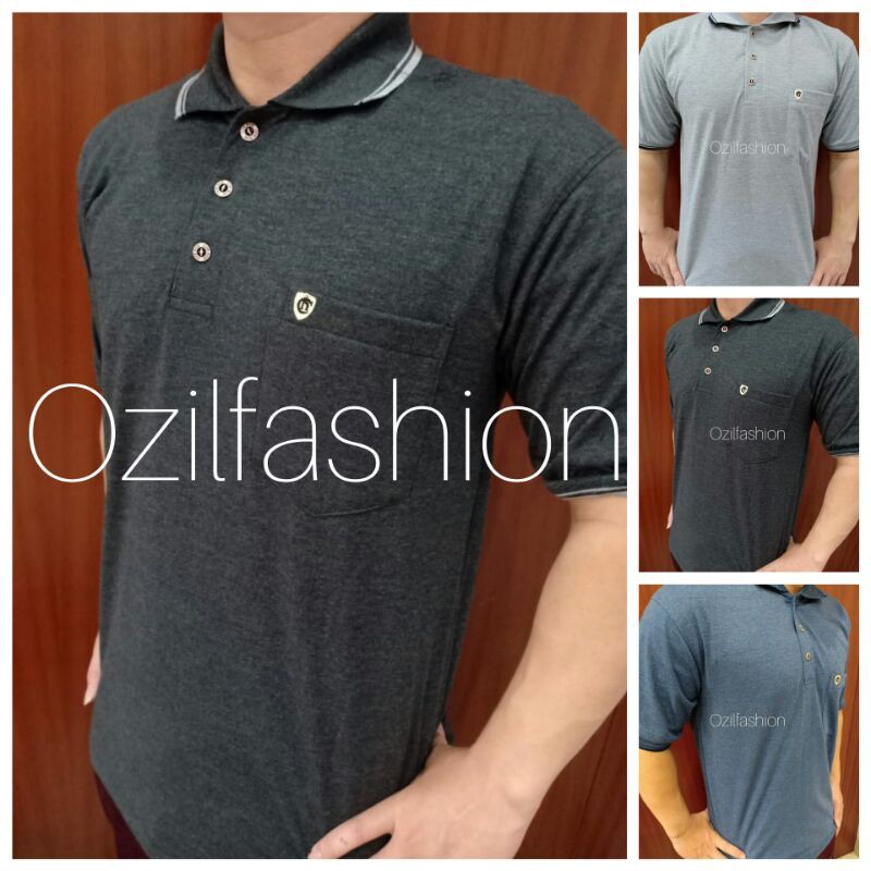 Kaos Jumbo Cun_nam | Kaos Kerah Pria | Kaos Kerah Polos | Kaos Pria | Kaos Kerah Saku L  XL XXL XXXL