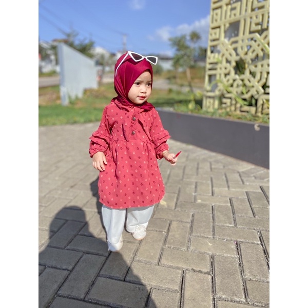 tunik bayi tunik anak perempuan 1-3 tahun SELIA TUNIK/ FREYA dress atasn muslim anak fashion lengan panjang