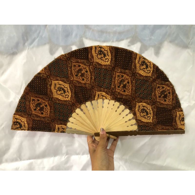 KIPAS BAMBU BATIK KIPAS TANGAN KIPAS SOUVENIR KIPAS JUMBO UKURAN 30 CM KIPAS UNDANGAN