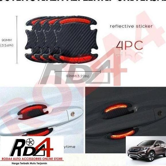 Outer Handle Carbon Stiker Reflektif Grand CRV 2015 rod4 dijamin