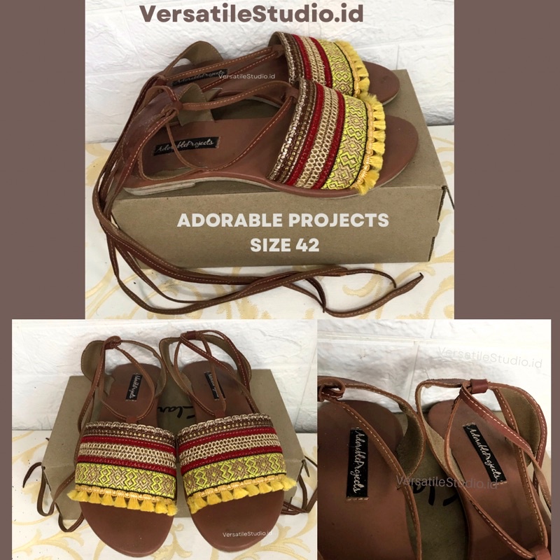 Adorable Projects Size 42 Sandal Sendal flat tali panjang Prelove