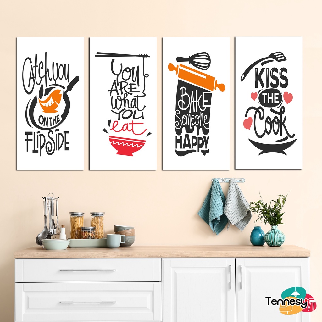 TENNESY HIASAN DINDING DAPUR QUOTES KITCHEN 20x40CM WALL DECOR PAJANGAN KAYU POSTER DEKORASI DINDING DAPUR KAMAR RUMAH