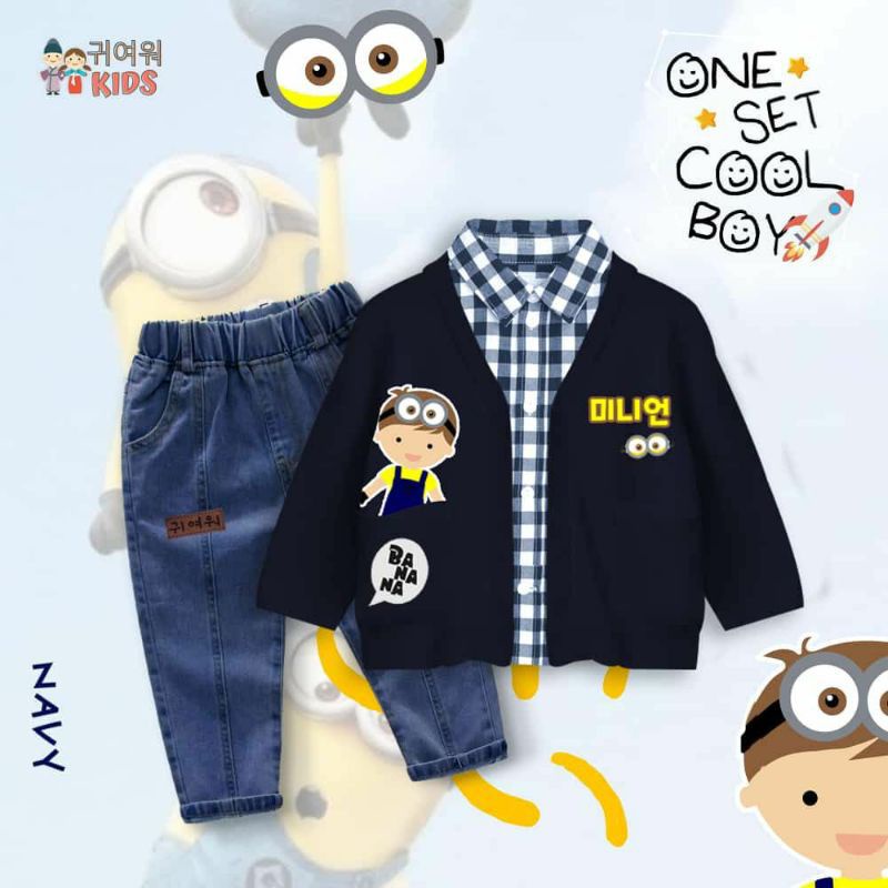Afsheenastore Set Cool Boy By Kiyowo / Ready Size 10