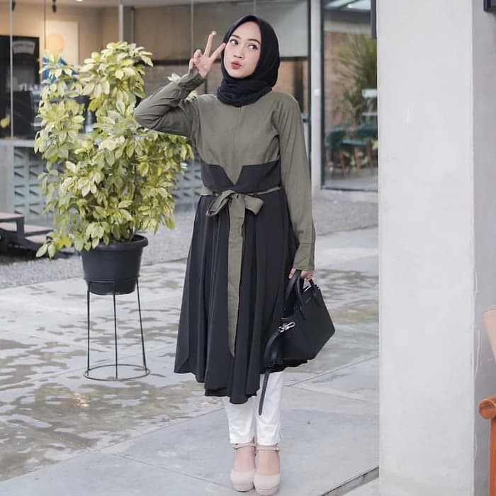 Baju Atasan Tunik Wanita Muslim Terbaru Julie Tunik Murah