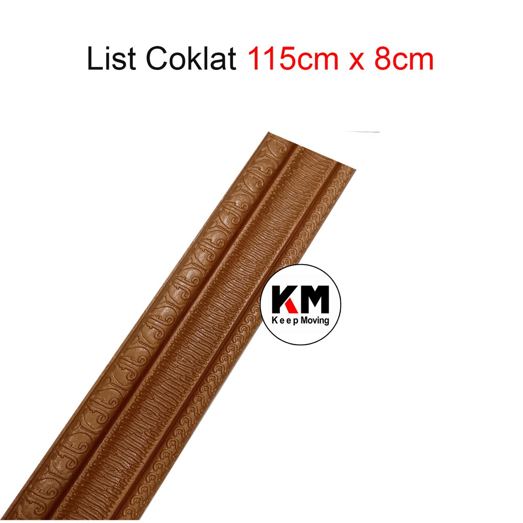 KM Wall Border List Wallpaper Wallborder Foam 3D-COKLAT 115cm x 8cm
