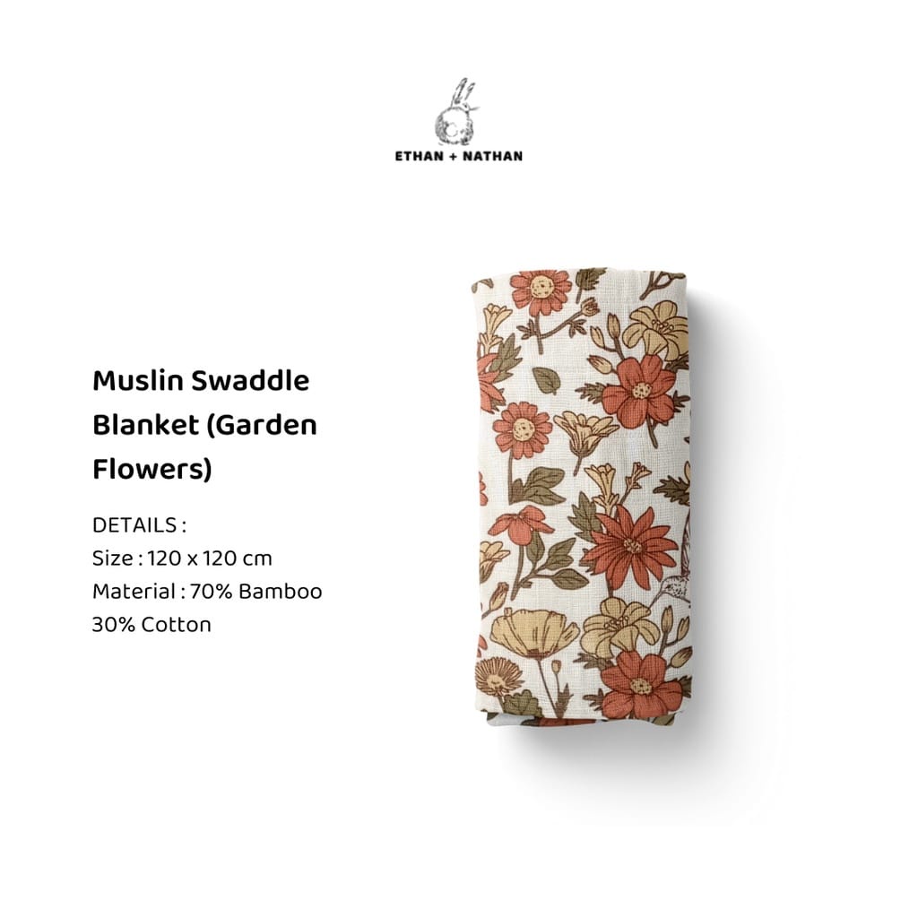 Ethan Nathan Baby Swaddle Blanket Pattern - Selimu Bayi Motif ( E-NBSBP )