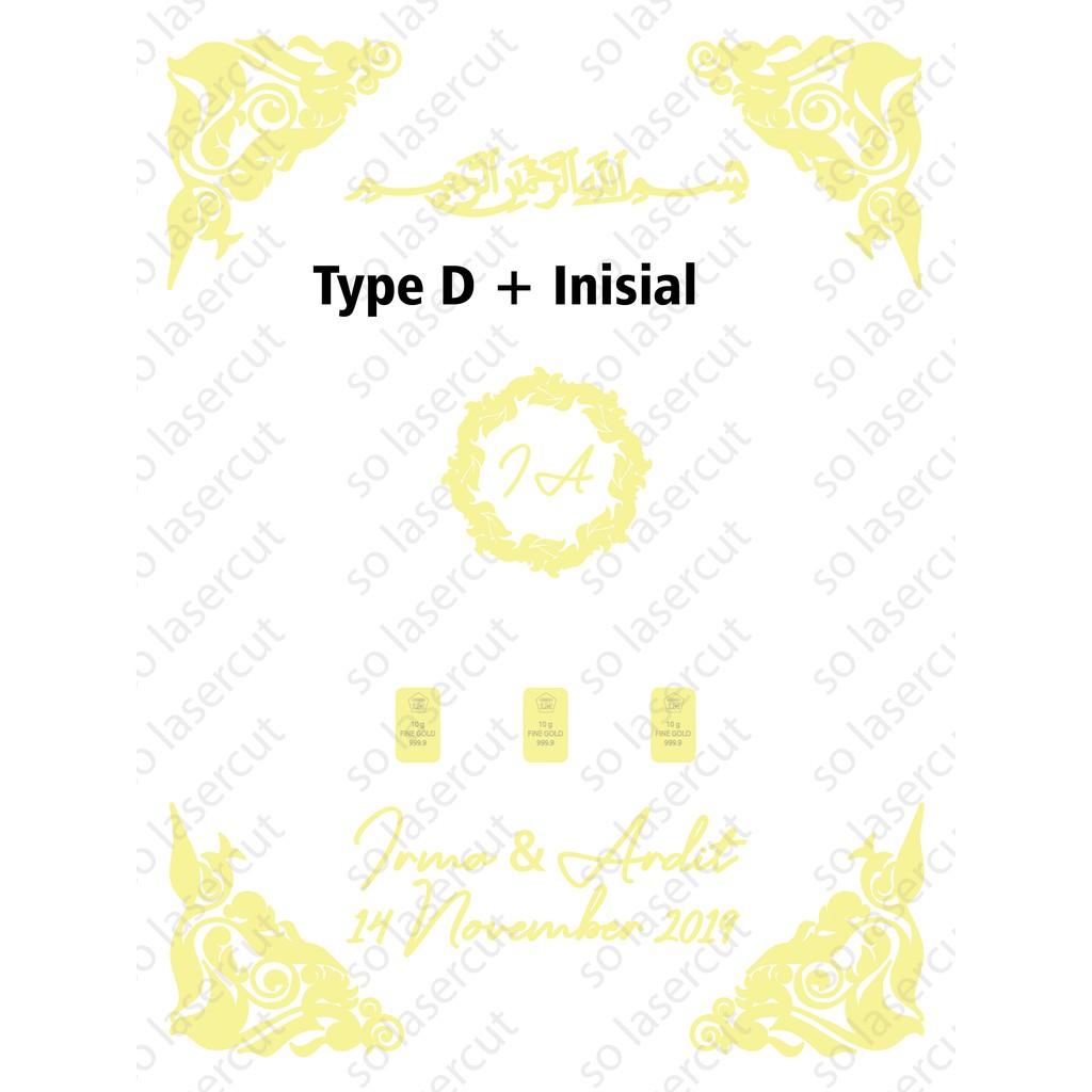[Sudah Termasuk Frame] PO Dekorasi Cetak Akrilik Emas frame mahar 30 x 40 - Rose Gold
