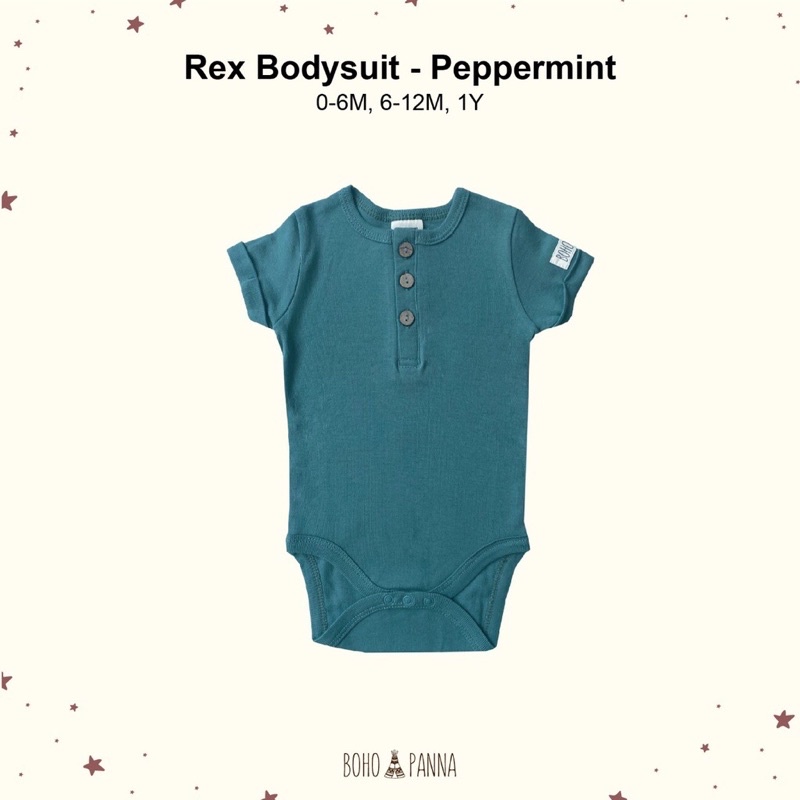 BOHOPANNA / BOHOBABY REX BODYSUIT jumper jumpsuit playsuit anak bayi-PEPPERMINT