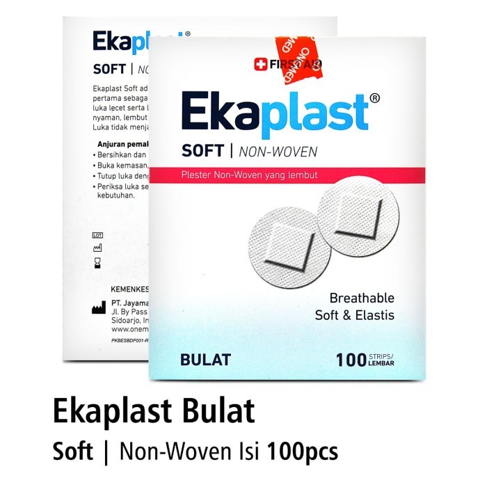 Plester Soft Bulat Non Woven Ekaplast OneMed Box isi 100 Strip