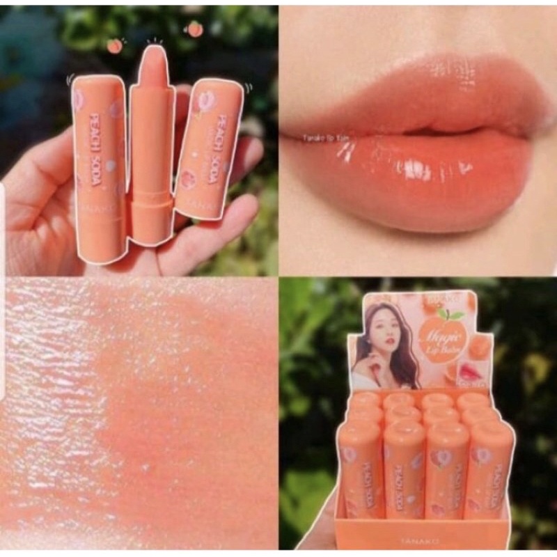 ECER ] TANAKO PEACH SODA & SWEET ORANGE LIPBALM