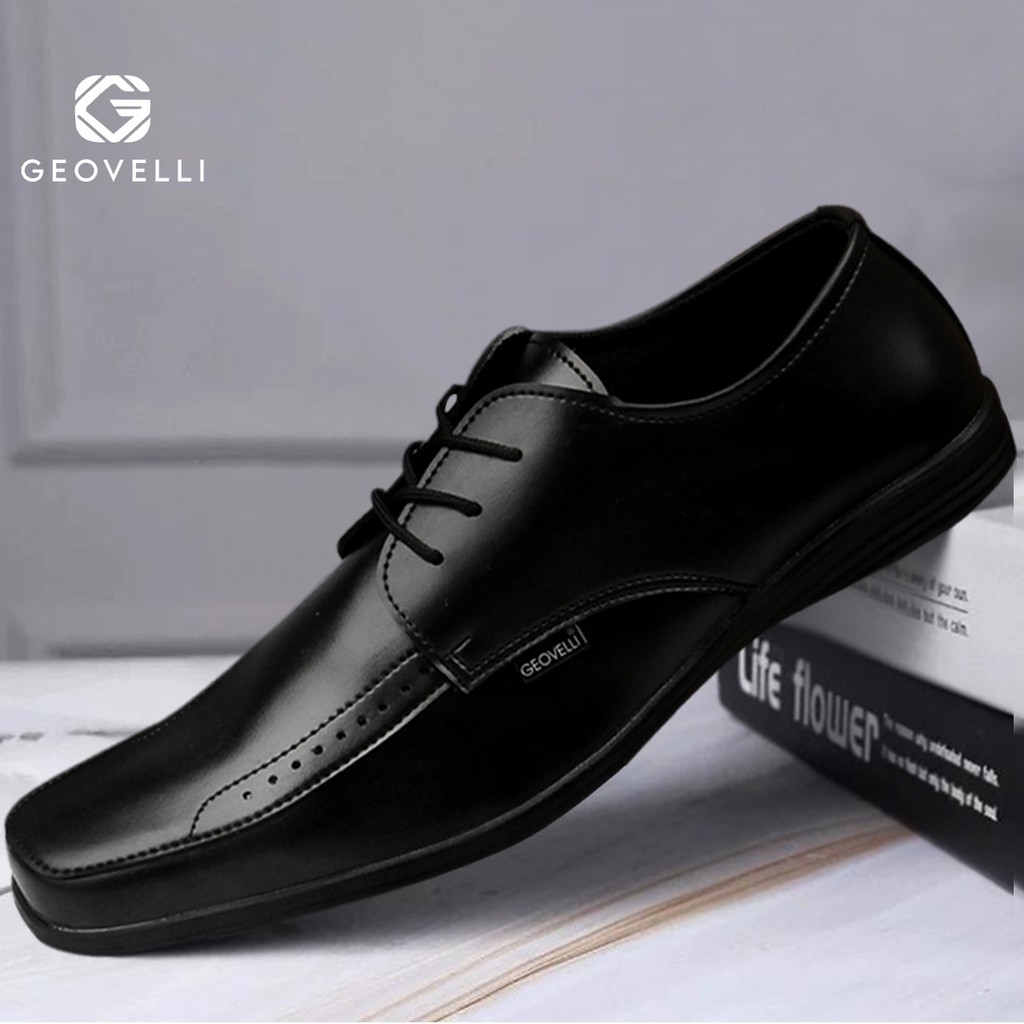 Sepatu Pantofel Pria GVL. GEOVELLI Kerja Cowo Formal Dinas Sepatu Tali  Casual Murah Limited Edition