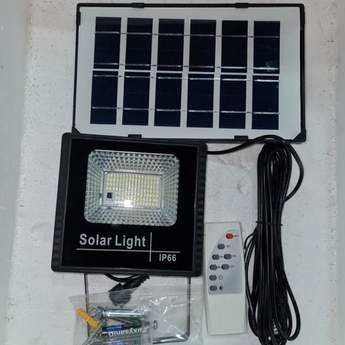 Lampu Led Jalan 105Led Solar Cell Remote Control Solar Cell Panel