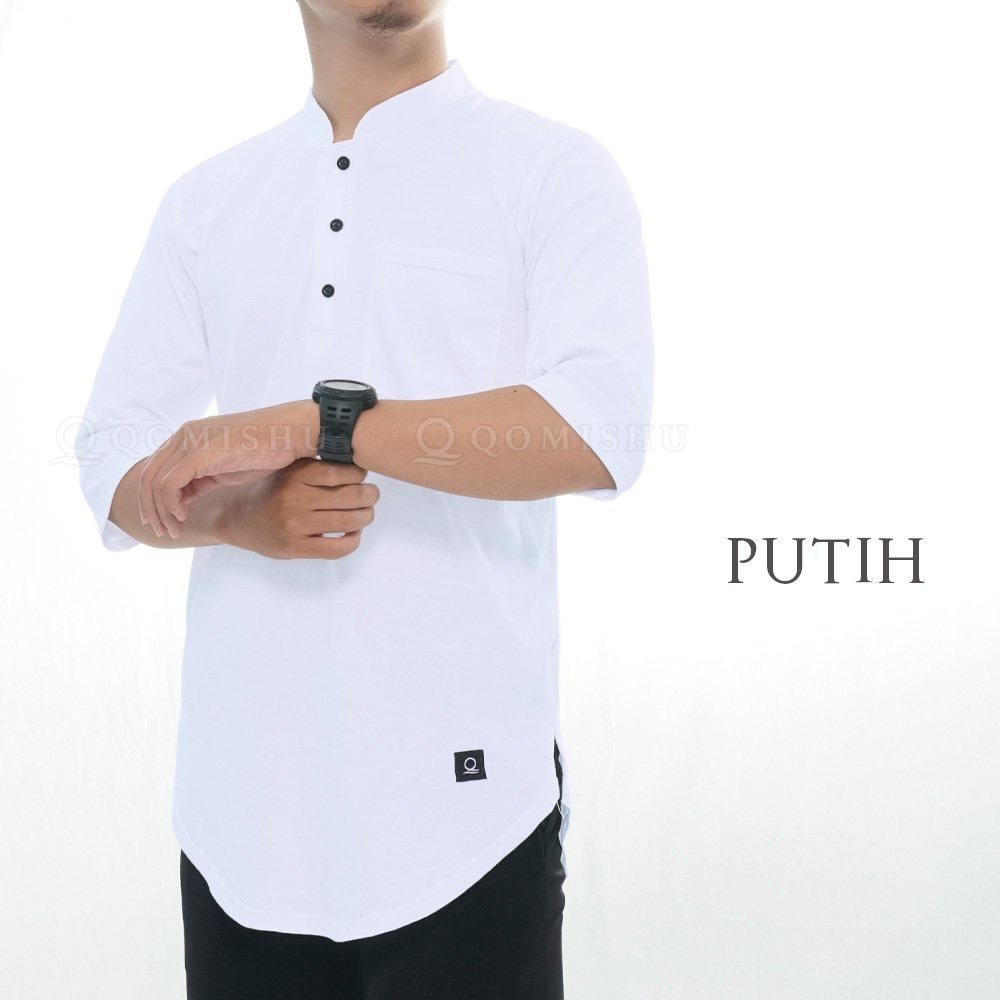 QOMISHU Kurta Basic Katun Kaos Combed Kasual KHAFID