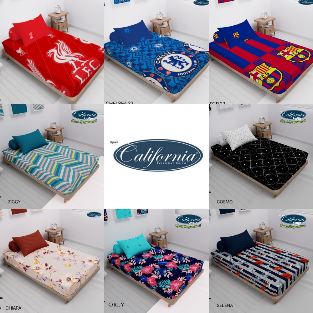 CALIFORNIA - Sprei Single (120x200) Terlaris pilihan Dewasa