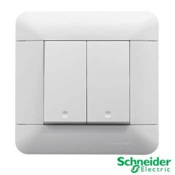 (SCHNEIDER ARCATO) SAKLAR 2 GANG 1 WAY E8132L1 WE SCHNEIDER