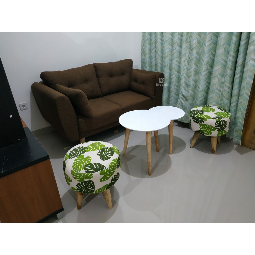Sofa Retro Scandinavian Set Stool Dan Meja FreeeOngkir Jawa