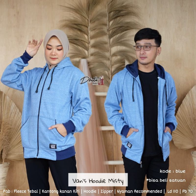 jumper Van's misty hoodie misty bisa satuan / couple