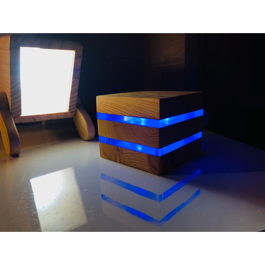 Lampu Hias Kayu - Lampu Hias Kayu dan Akrilik Unik