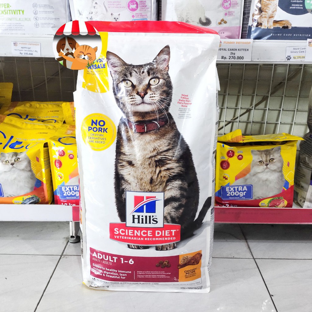 Makanan Kucing Science Diet Cat 9 kg Adult 1-6 th Optimal Care 9.07kg