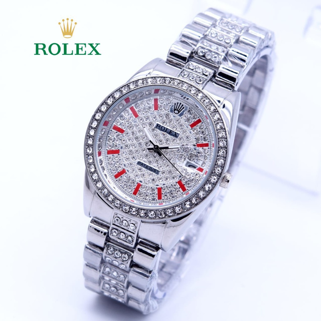 jam tangan wanita fashion Rolex balok diamond