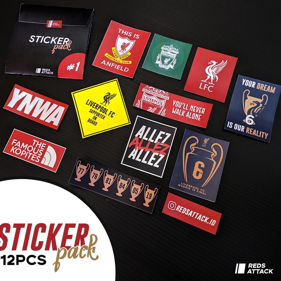 

❉Paling Popular☋ STICKER PACK #1 Liverpool / YNWA 12pcs Stiker Vinyl Anti Air 44 ☋