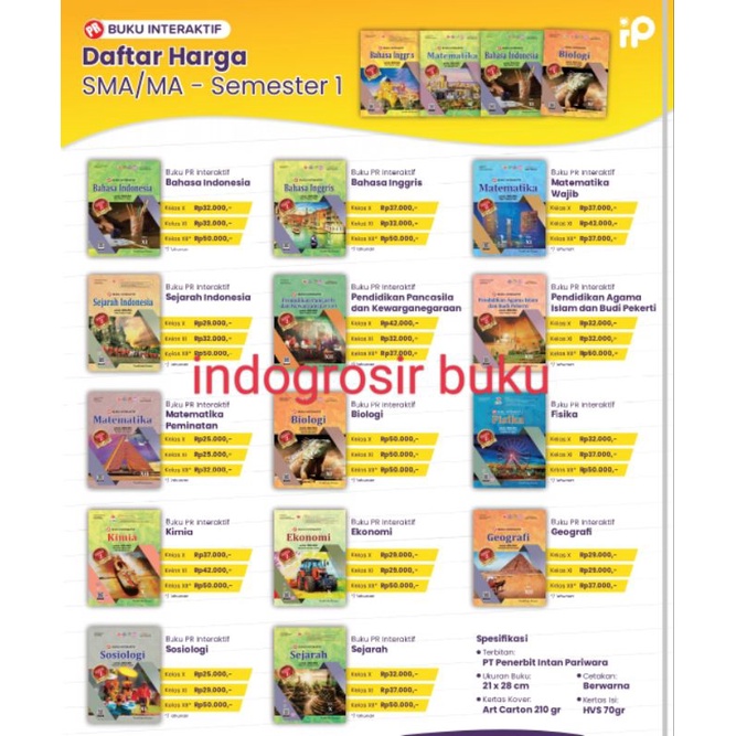 BUKU LKS PR INTERAKTIF  KELAS 10 11 12  SEMESTER 1 TAHUN 2022/2023 PENERBIT INTAN PARIWARA KURIKULUM MERDEKA BELAJAR  SMA/SMK-4