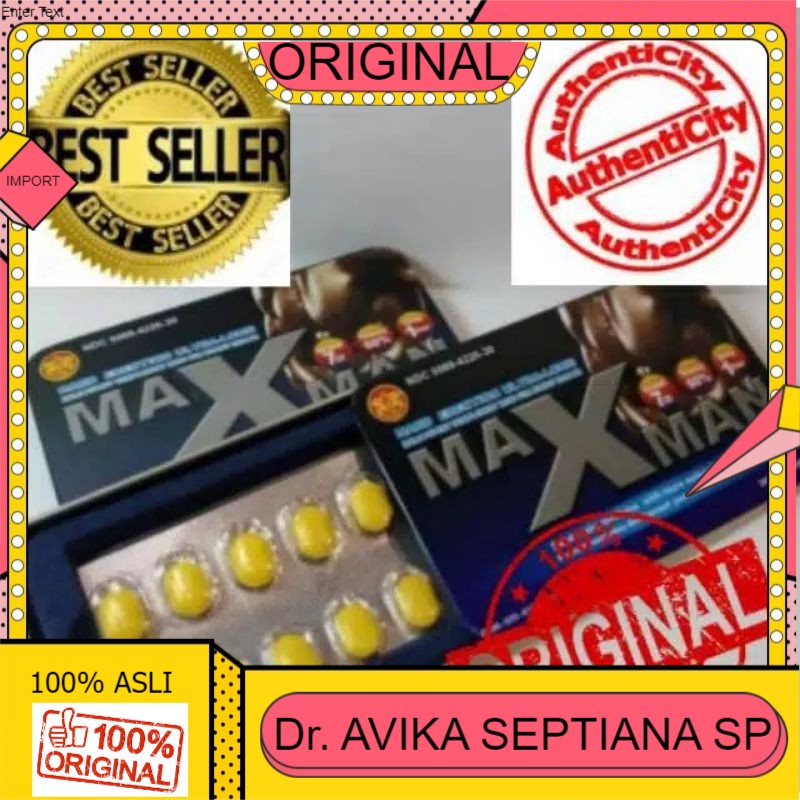 100% ASLI MAXMAN TABLET KUNING OBAT KUAT PRIA MAXMAN ORIGINAL
