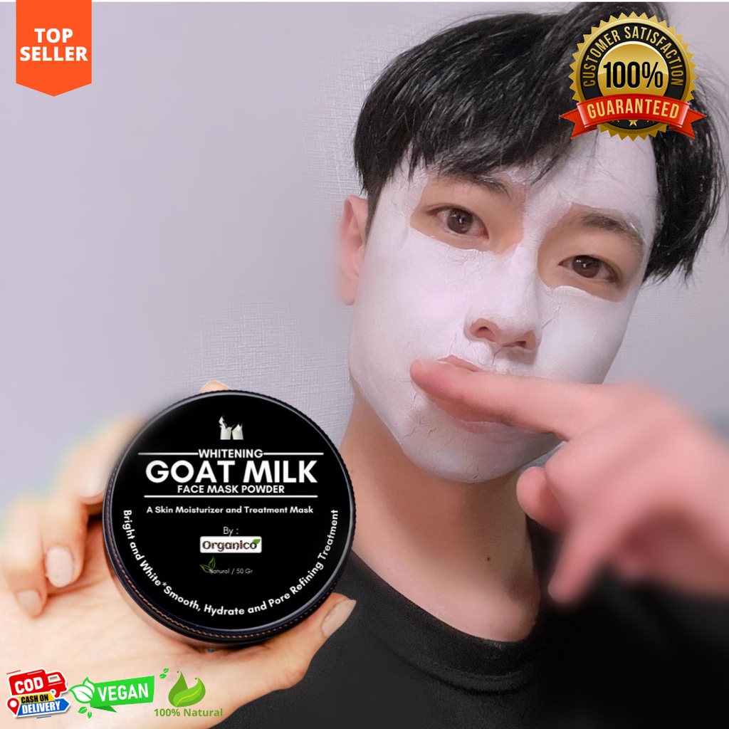 Masker Susu Organik Goat Milk Masker Pemutih Masker Wajah Organico