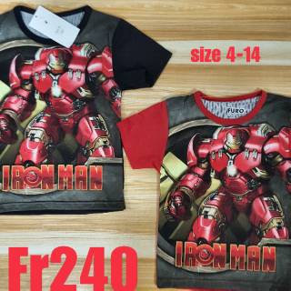 Fr240 kaos  anak  keren robot iron man hulk  buster baju anak  