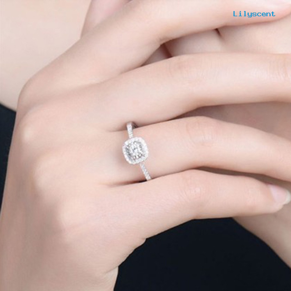 Cincin Jari Cubic Zirconia Inlaid Untuk Wanita