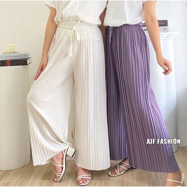 Kulot Plisket Panjang Premium Muat Bb 55-75 Kg Celana Wanita Dewasa Import