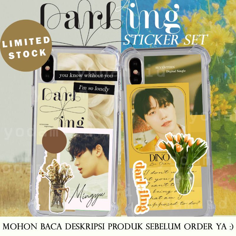 DIY STICKER CASE, STICKER AESTHETIC STIKER KPOP ANTI AIR SEVENTEEN - DARL+ING DARLING STICKER SET