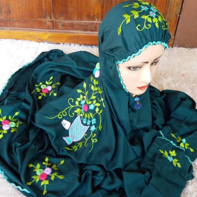 Mukena rayon bordir tile