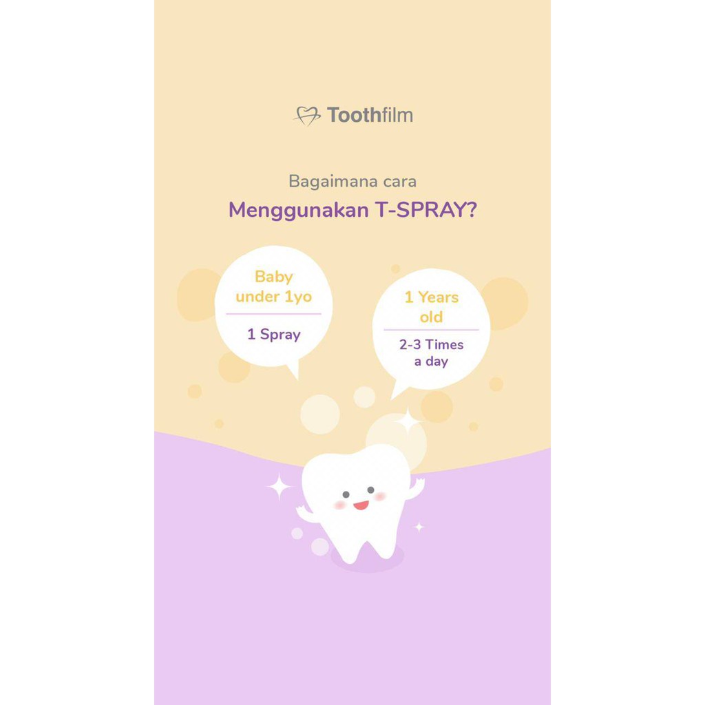 T-spray kids oral care pelindung gigi gusi anak bayi balita kids toothfilm tooth film