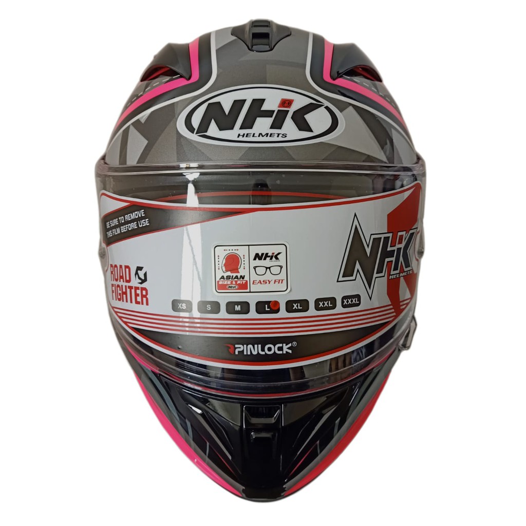 HELM NHK FULL FACE NHK GP PRIME MOTIF FORTIUS PINK FLUO SILVER