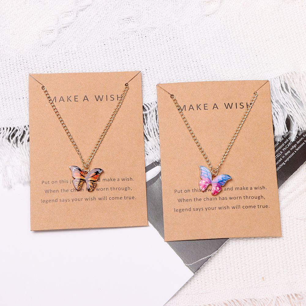 Top Butterfly Necklace Alloy Wanita Fashion Perhiasan Aksesoris Necklace