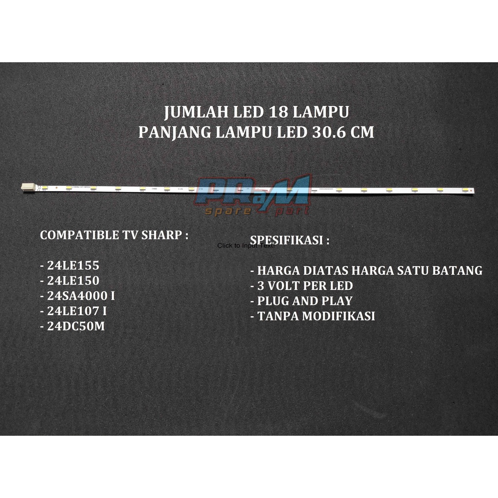 Backlight Led Tv SHARP 24 INC 24LE155 M Lampu Tv SHARP BL 24LE155 24LE155M 24LE150M 24SA4000I 24LE10