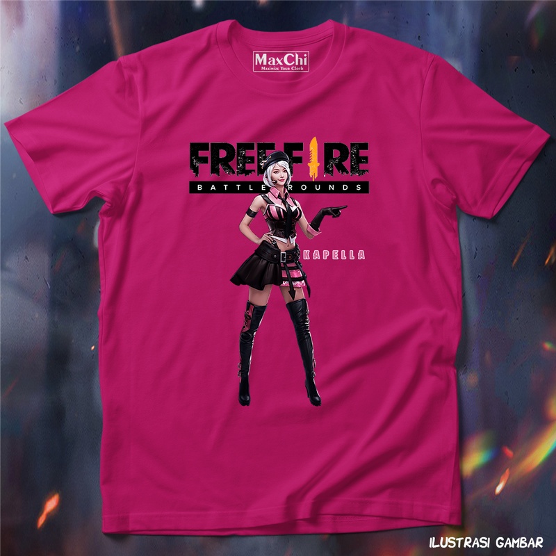 Kaos gamer girl karakter Kapella Free Fire Size Anak Remaja | Kaos Perempuan