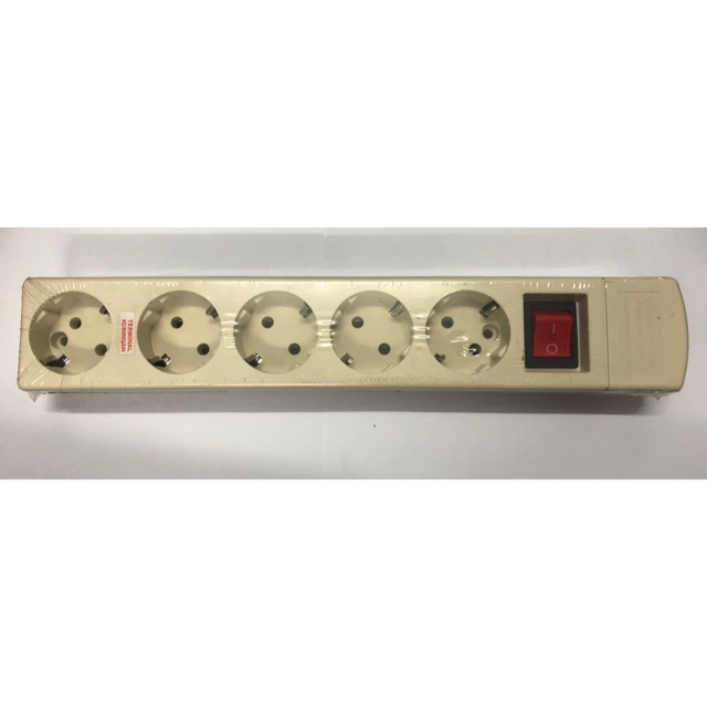 Terminal StopKontak+Saklar 5 Lubang Uticon