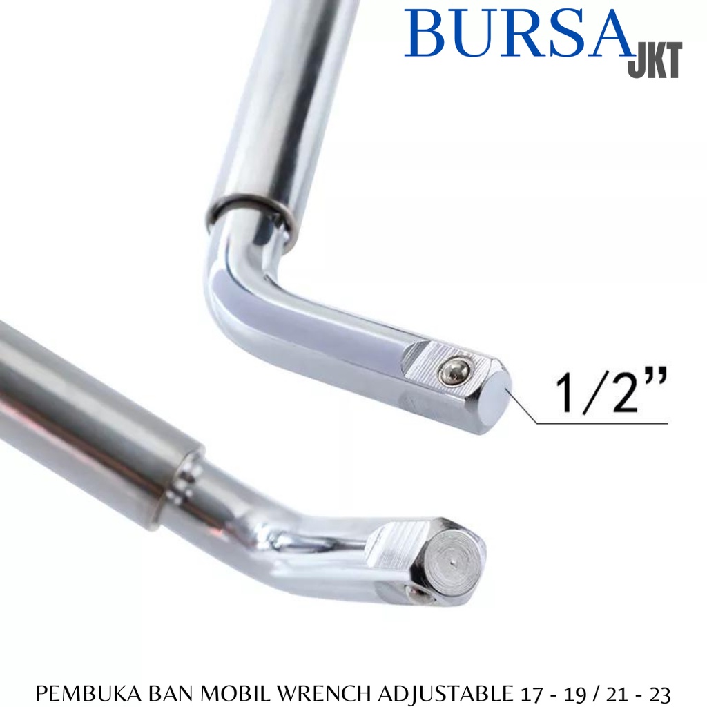 KUNCI PAS L DOUBLE PEMBUKA BAN MOBIL TELESCOPIC CR-V17 - 19 MM / 21 - 23 MM