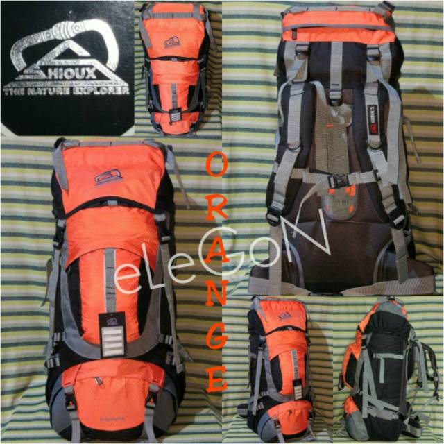 Carrier Tas Gunung Keril Sioux 80 Liter Oren Ori Resmi Shioux 80L