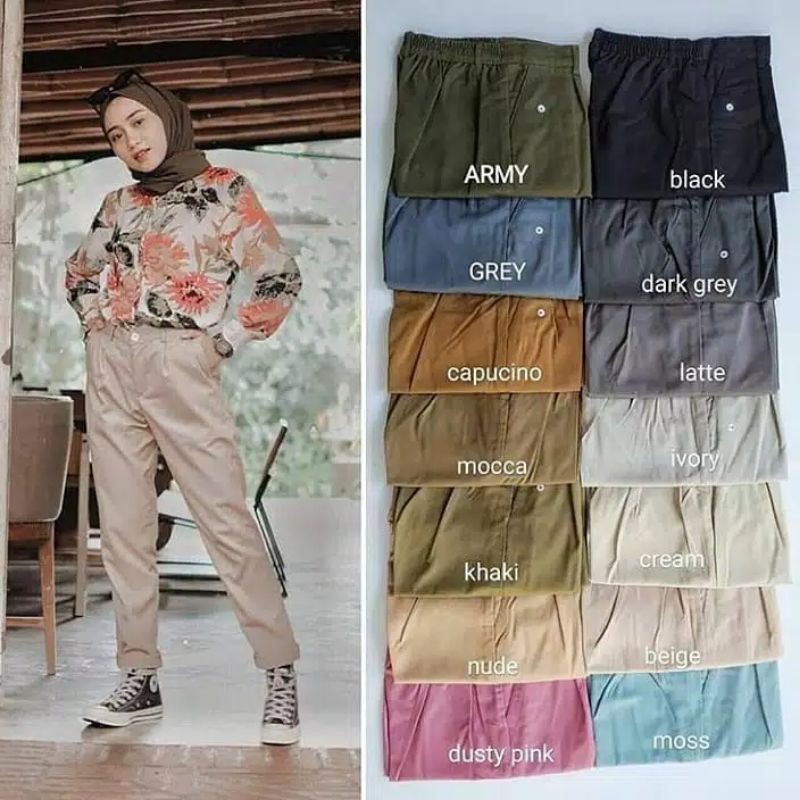 BAGGY PANTS AMERIKA DRILL/CELANA PANJANG WANITA/BAGGY PANTS PREMIUM