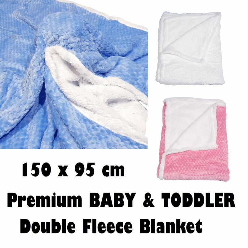 PREMIUM Baby and Toddler Double Fleece Blanket / Selimut Bayi dan Balita Premium