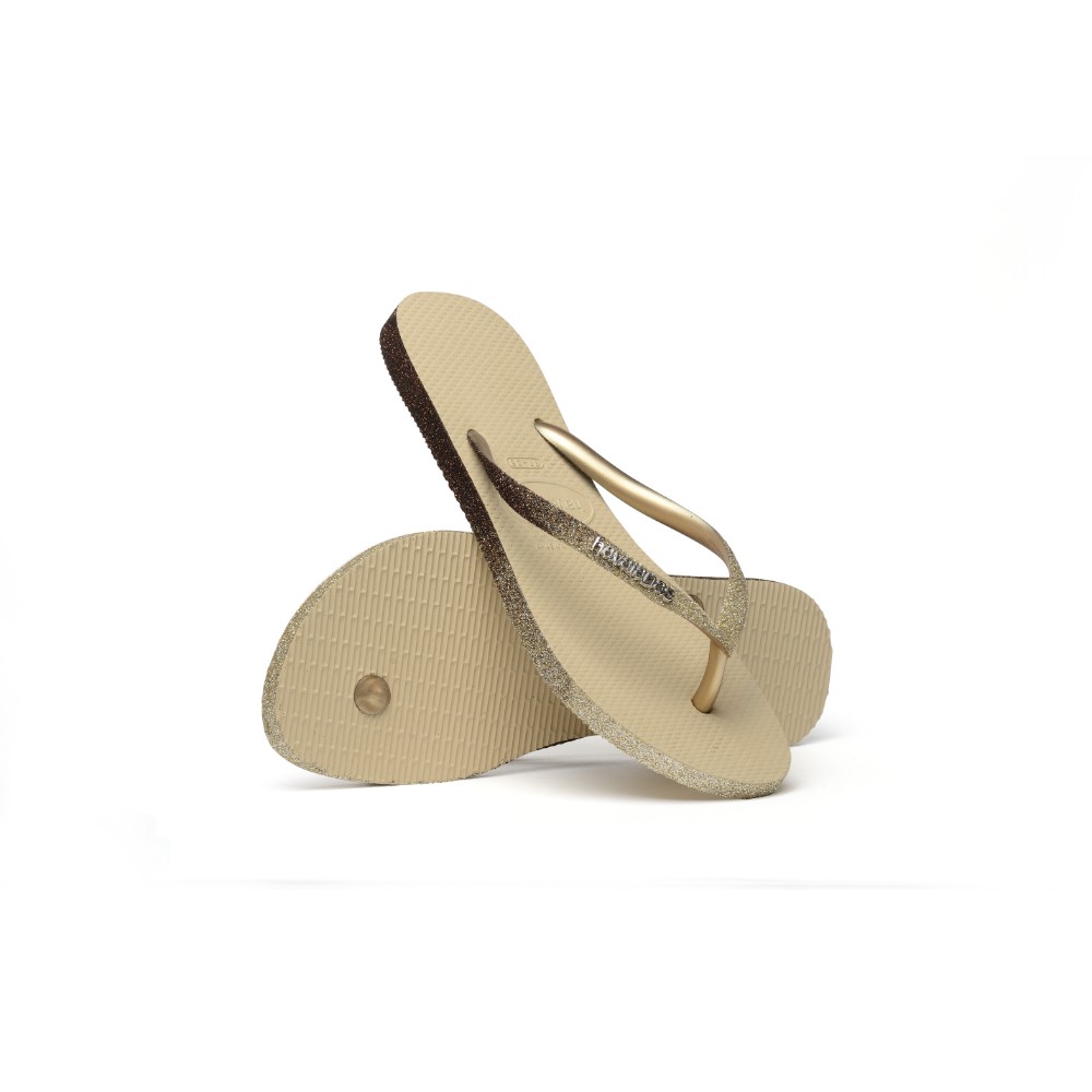 Havaianas Slim Sparkle Me 0154-Sand Grey - Sandal Wanita