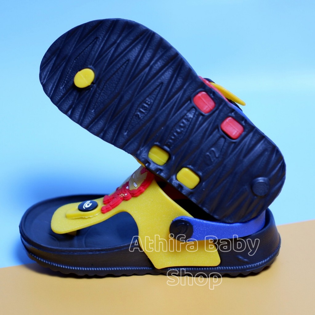 Sepatu Sandal Anak Laki Usia 6 Bulan 1 2 3 Tahun Size Ironman Sendal Gunung Karet Balita Bayi Cowok