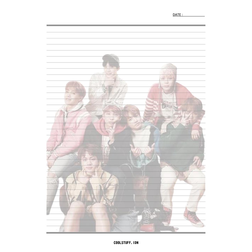 

Loose Leaf / Kertas Binder Kpop B5 BTS (LLBTS-01)