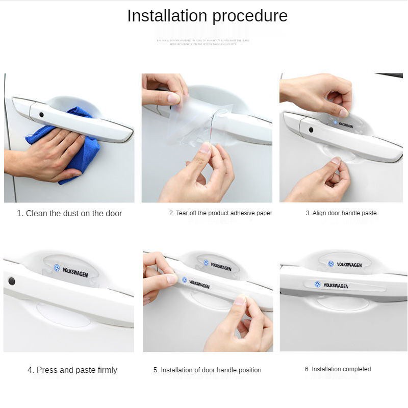 Car Door Handle Protector Anti-Scratch Auto Door Bowl Protector For Peugeot 308 206 208 3008 508 408 207 406 405 407 2008 5008 306 307 RCZ