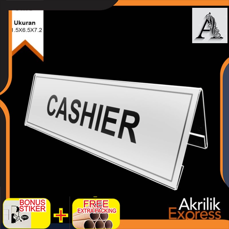 

Promo TERMURAH / Papan nama / Sign holder / Sign holder akrilik JM005