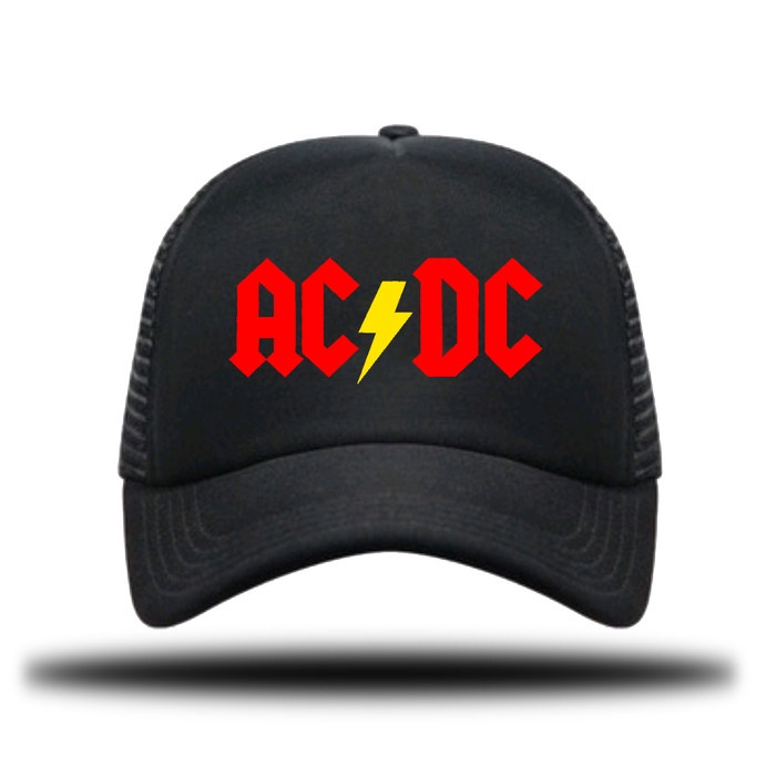 TOPI TRUCKER JARING ACDC TOPI BAND ROCK ACDC TOPI PREMIUM DISTRO