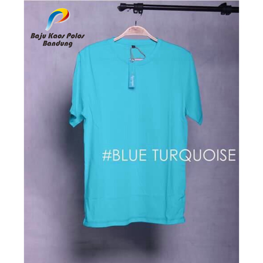  KAOS  POLOS LENGAN  PENDEK  BLUE TURKISH KAOS  DISTRO  COTTON 